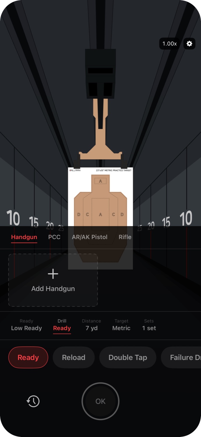 Example DrillMark target capture and drill setup screen